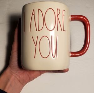 Rae Dunn I Adore You Mug Red White Gift